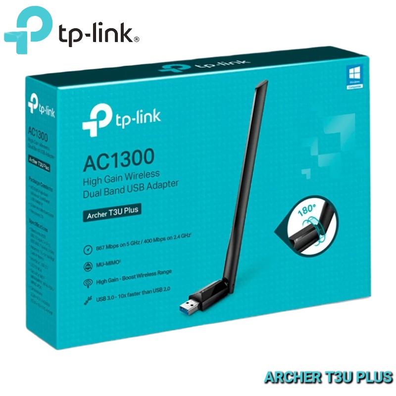 ADAPTADOR USB WIFI TP-LINK ARCHER T3U PLUS AC1300