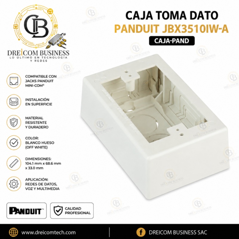 CAJA TOMA DATO PANDUIT JBX3510IW-A CAJA-PAND