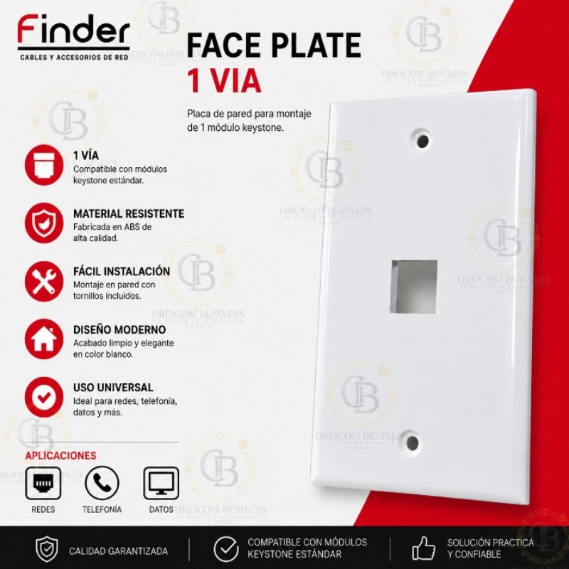 FACE PLATE 1 VIA FINDER PLACA1VFI
