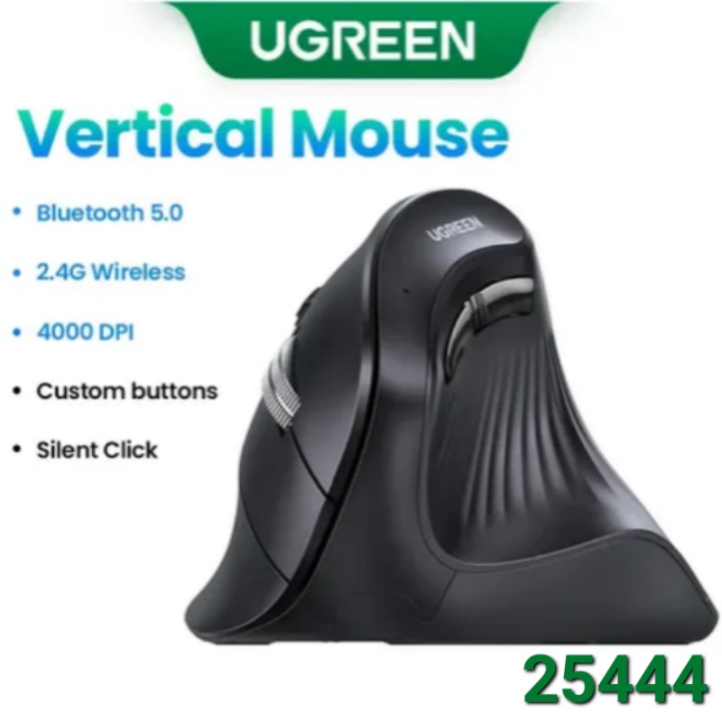 MOUSE VERTICAL DUAL MODE BLUETOOTH Y WIRELES 4000DPI UGREEN