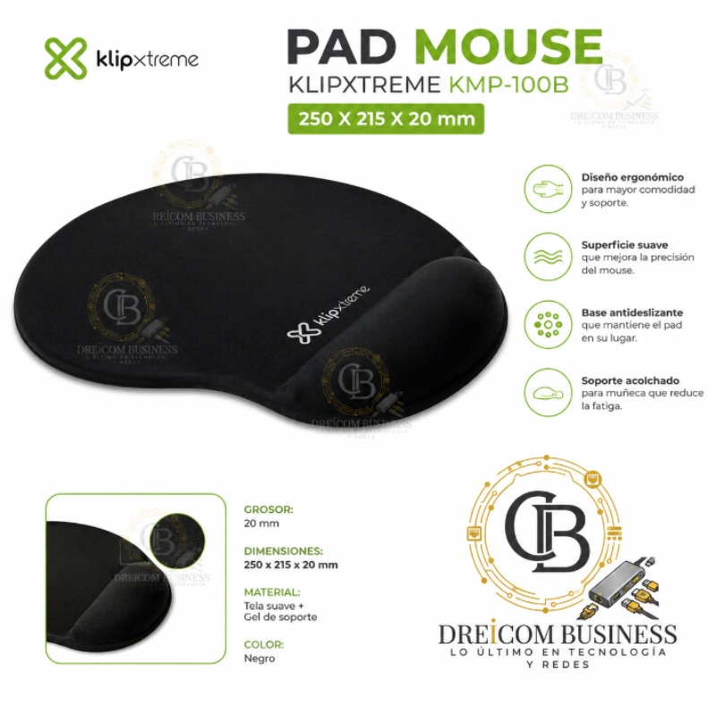 PAD MOUSE KLIPXTREME KMP-100B 250X215X20
