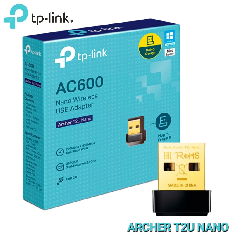 USB WIFI AC 600 TP LINK ARCHER T2U NANO