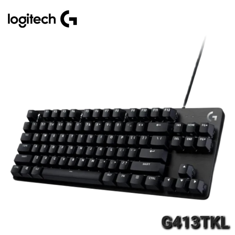 TECLADO LOGITECH G413 TKL BLACKLIGHT MECHANICAL GAMING BLACK